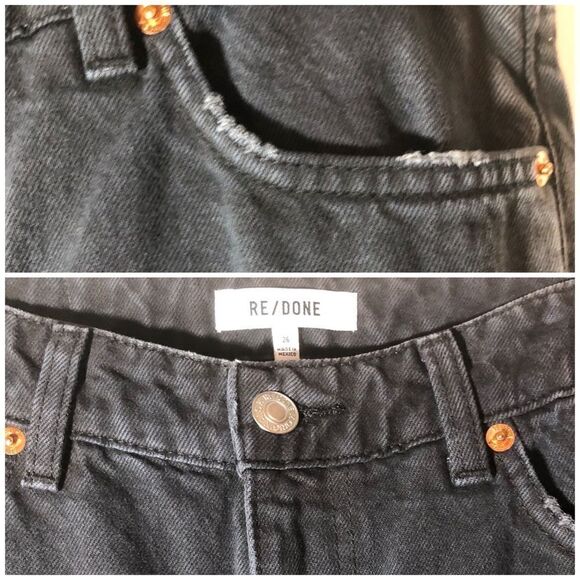Re/Done Black Straight Leg Jeans - Picture 7 of 13